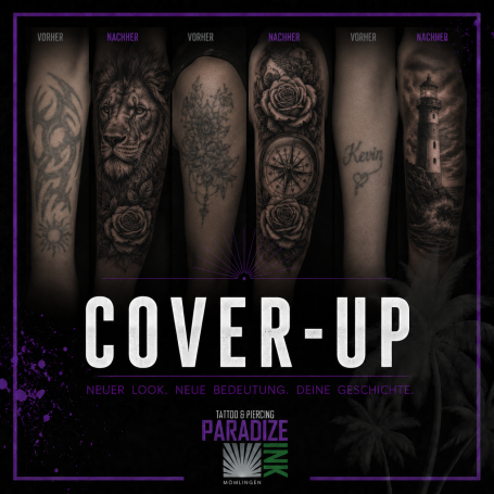 Cover-up Tattoos Cover-up Tattoos bei Paradize INK in Mömlingen