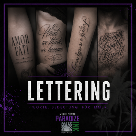 Lettering Tattoos Lettering Tattoos bei Paradize INK in Mömlingen