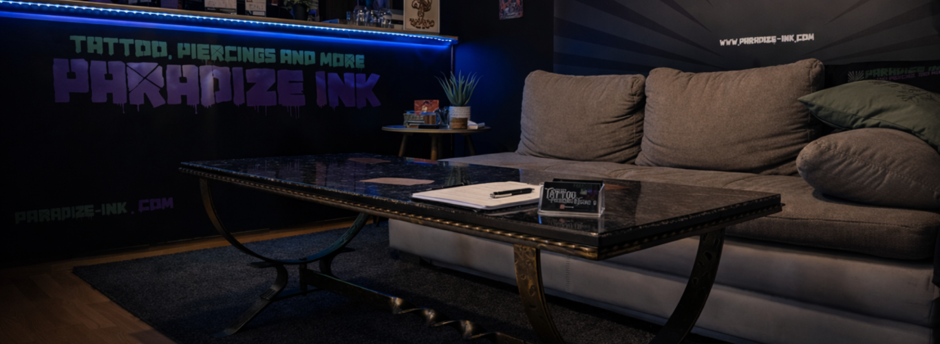 Beratungsbereich im Paradize INK Tattoostudio in Mömlingen