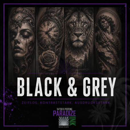 Black and Grey Tattoos Black and Grey Tattoos bei Paradize INK in Mömlingen