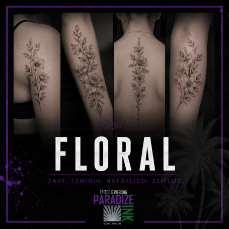 Floral Tattoos Florale Tattoos bei Paradize INK in Mömlingen